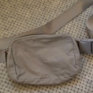 Gray belt bag